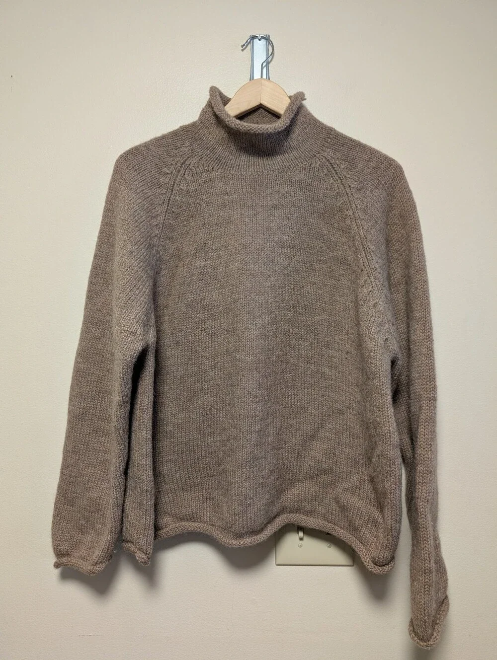 J.Crew Oarsman Roll Neck 100% Wool Sweater Men's Large Vintage